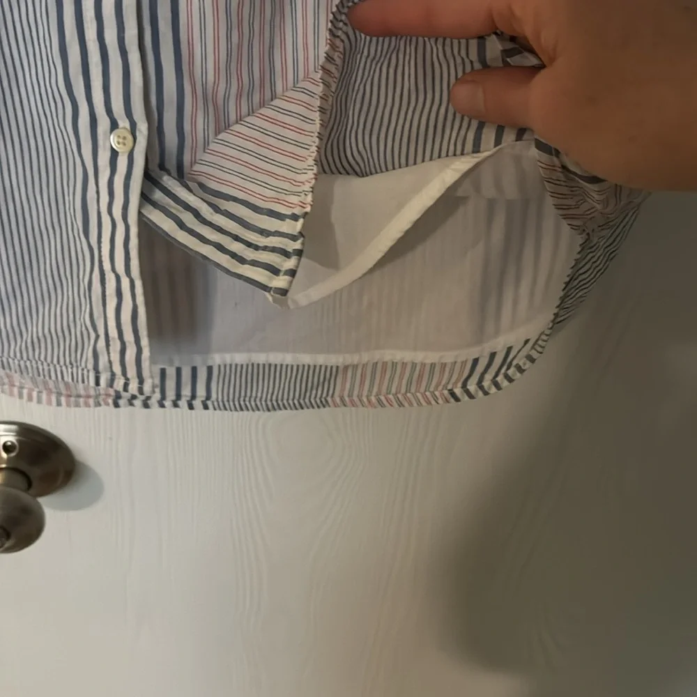 Madewell Striped Red, White and Blue Shirtdress Size Small Like New - Picture 3 of 5